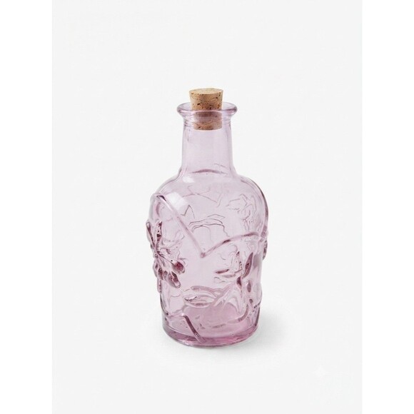 Libbey Other - vintage 1980s Libbey of Canada embossed fruit glass decanter Purple Victorian 3D